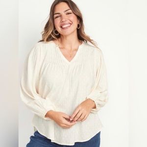 Old Navy Clipdot Poet Blouse